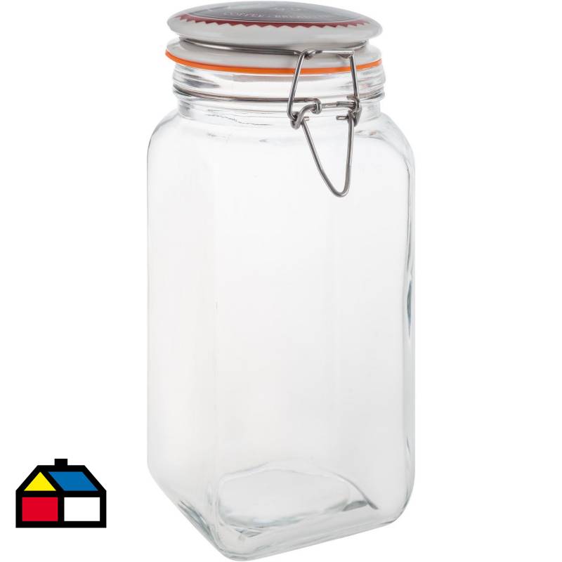 JUST HOME COLLECTION - Frasco con tapa 1,7 litros vidrio transparente