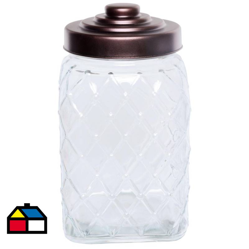JUST HOME COLLECTION - Frasco con tapa 3,2 litros vidrio transparente