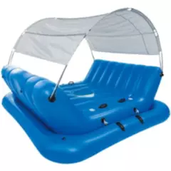 BESTWAY - Flotador inflable plástico azul 4 personas