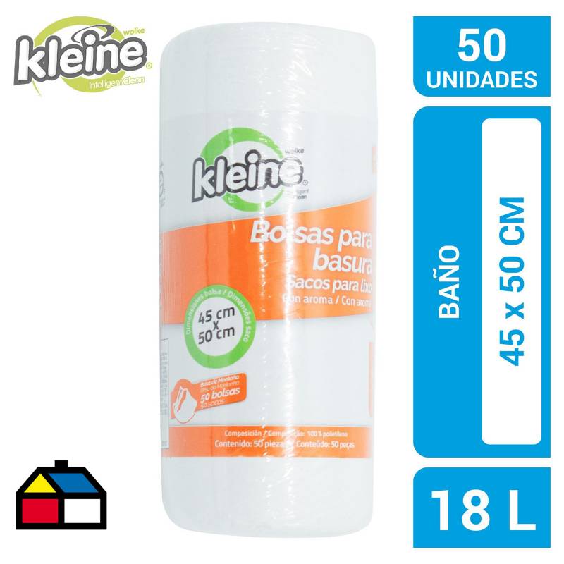 KLEINE WOLKE - Bolsas blanca aroma 45x50 cm 18 l 50 unidades