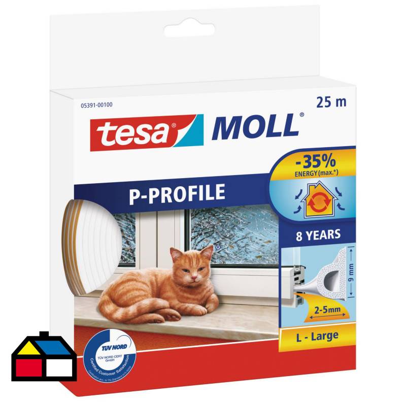 TESA - Tesamoll Perfil P aislante marcos puertas y ventanas abatibles