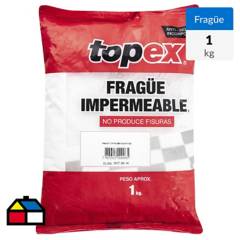 TOPEX - Fragüe piso/muro gris plata 1kg