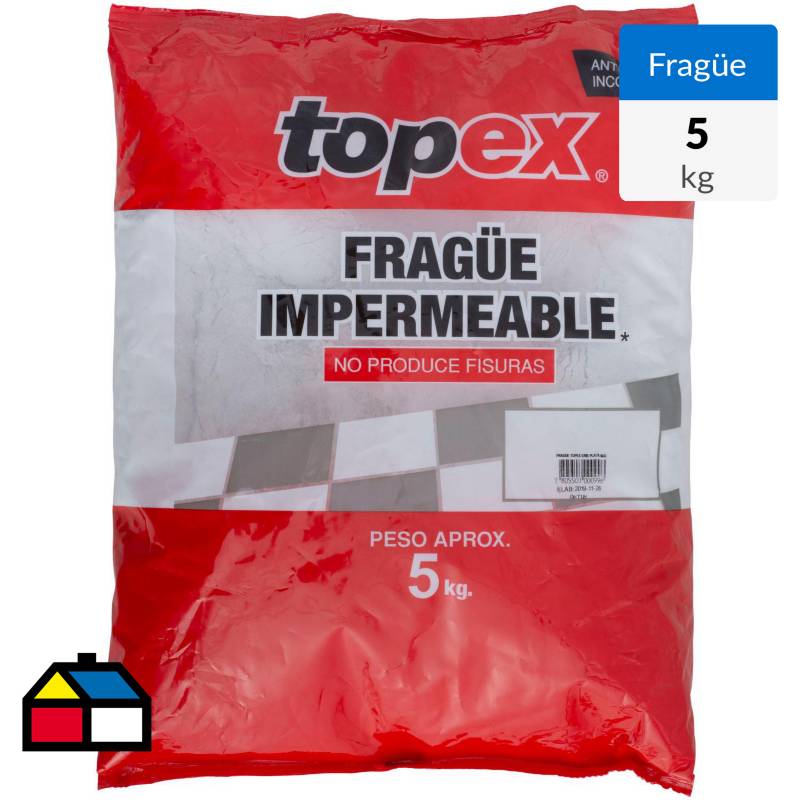 TOPEX - Fragüe piso/muro gris plata 5kg