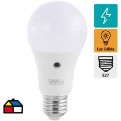 DAIRU - Ampolleta LED con sensor luz E27  8,5W luz cálida
