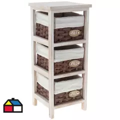 JUST HOME COLLECTION - Gabinete 3 divisiones 60 cm natural