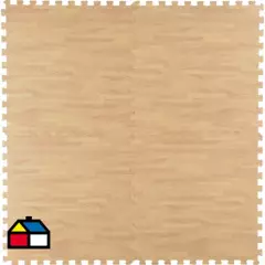 JUST HOME COLLECTION - Alfombra Puzzle Madera 60x60 cm 4 piezas
