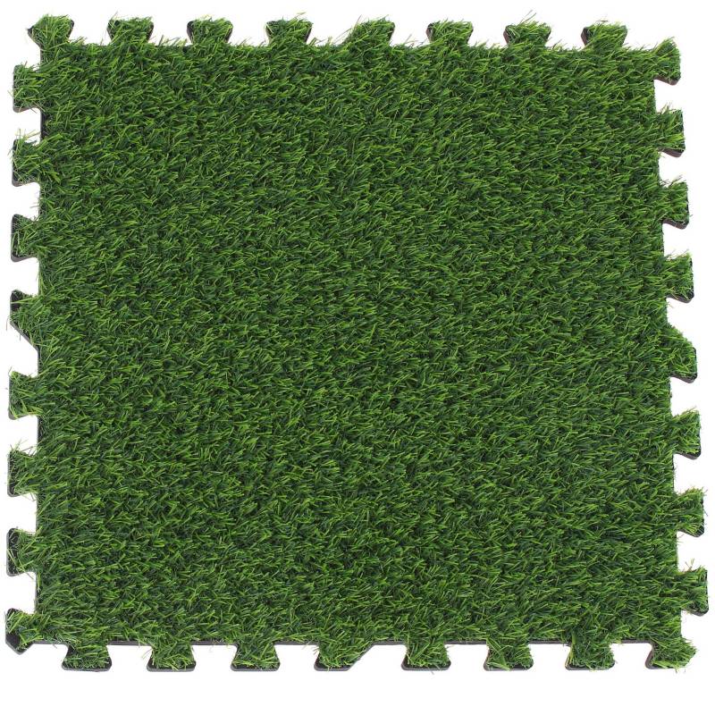 JUST HOME COLLECTION - Alfombra Puzzle Pasto 50x50 cm verde