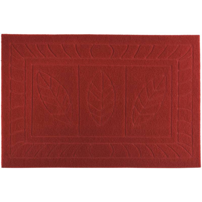 CASA BONITA - Limpiapiés texture Hoja rojo 38x57 cm