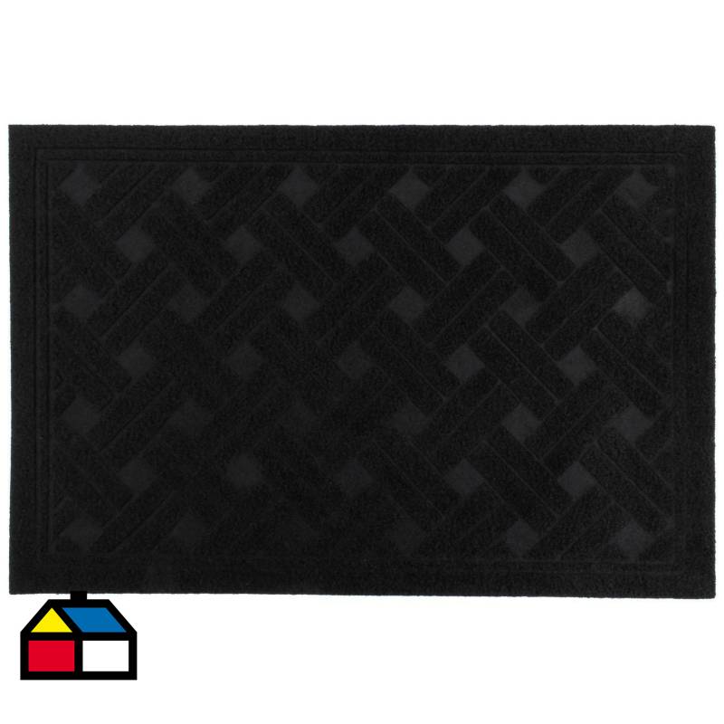 CASA BONITA - Limpiapiés texture negro 38x57 cm