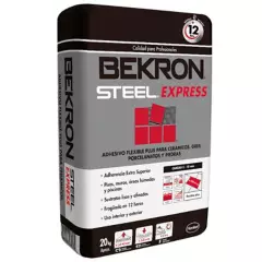 BEKRON - Adhesivo piedra piso/muro superficie rígida/flexible 20 kg