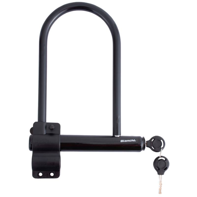 BIANCHI - Candado U-Lock para bicicleta con soporte