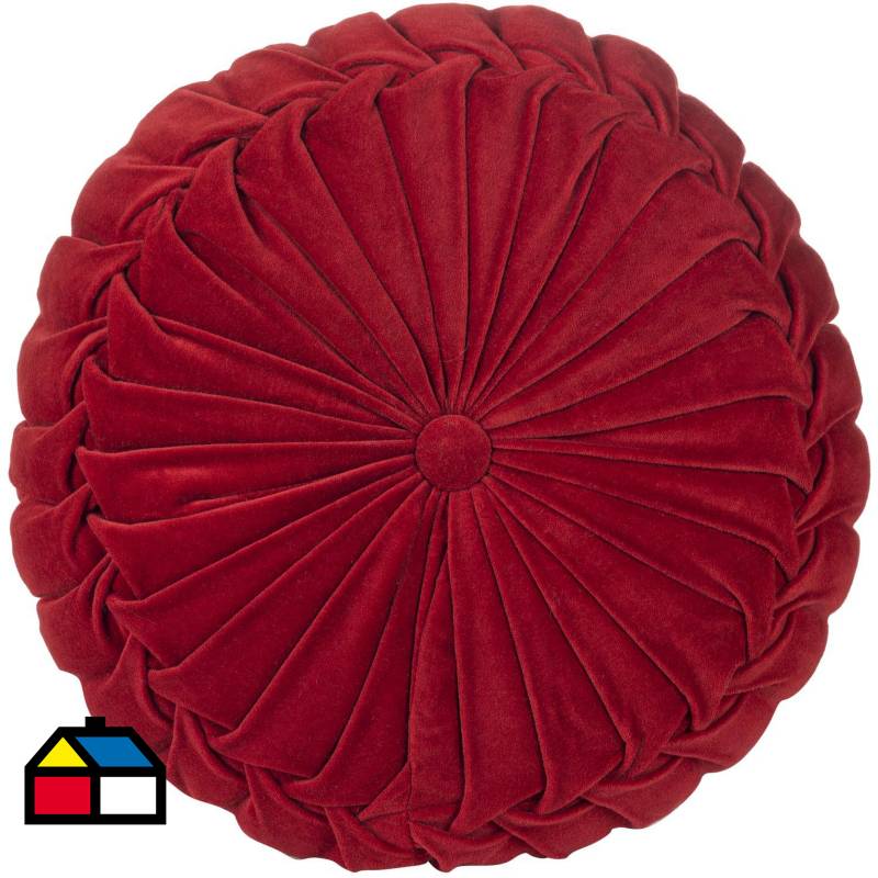 HOMY - Cojín Velvet rojo 40x10 cm