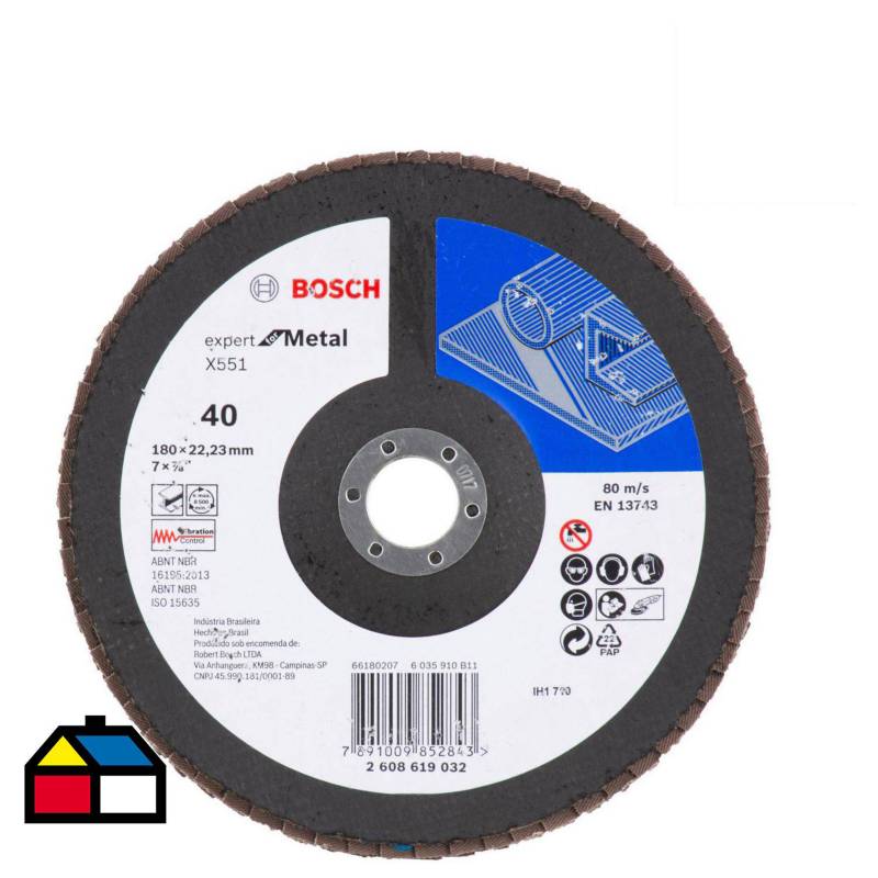 BOSCH - Disco flap metal 180 mm