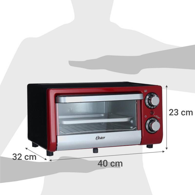 Horno eléctrico 10 litros rojo | Sodimac Chile