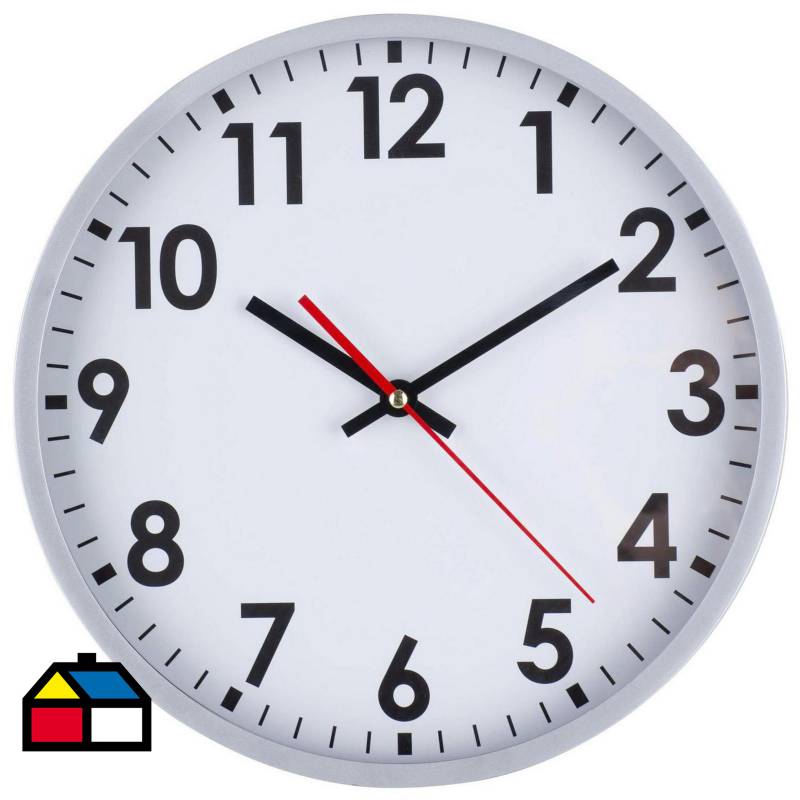 RONDA - Reloj redondo 30x30x4 cm blanco