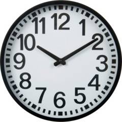 RONDA - Reloj redondo 30x30x4 cm negro