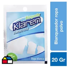 KLAREN - Blanqueador de ropa en polvo 20 gr