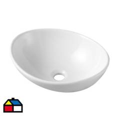 SENSI DACQUA - Lavamanos porcelana ovalado 39x32.5 cm