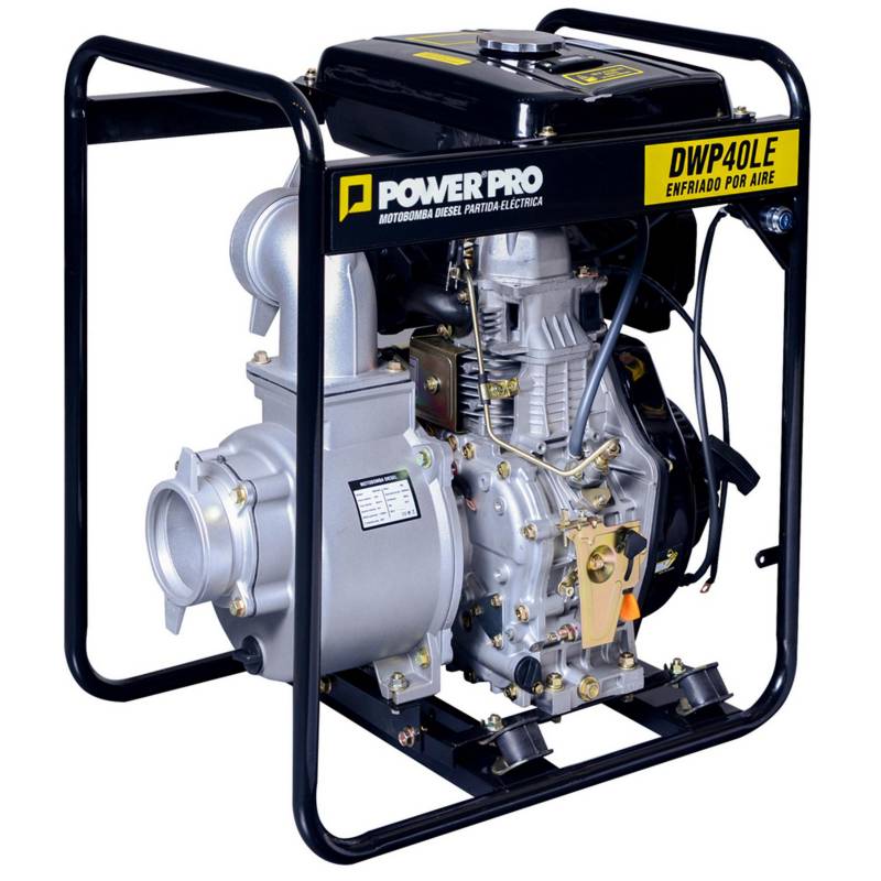 POWER PRO - Motobomba 4" a diesel 10HP partida eléctrica