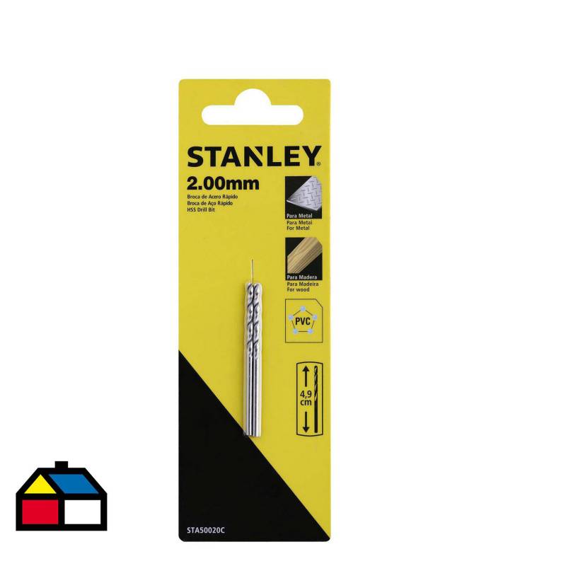 STANLEY - Broca HSS para metal 2x49 mm