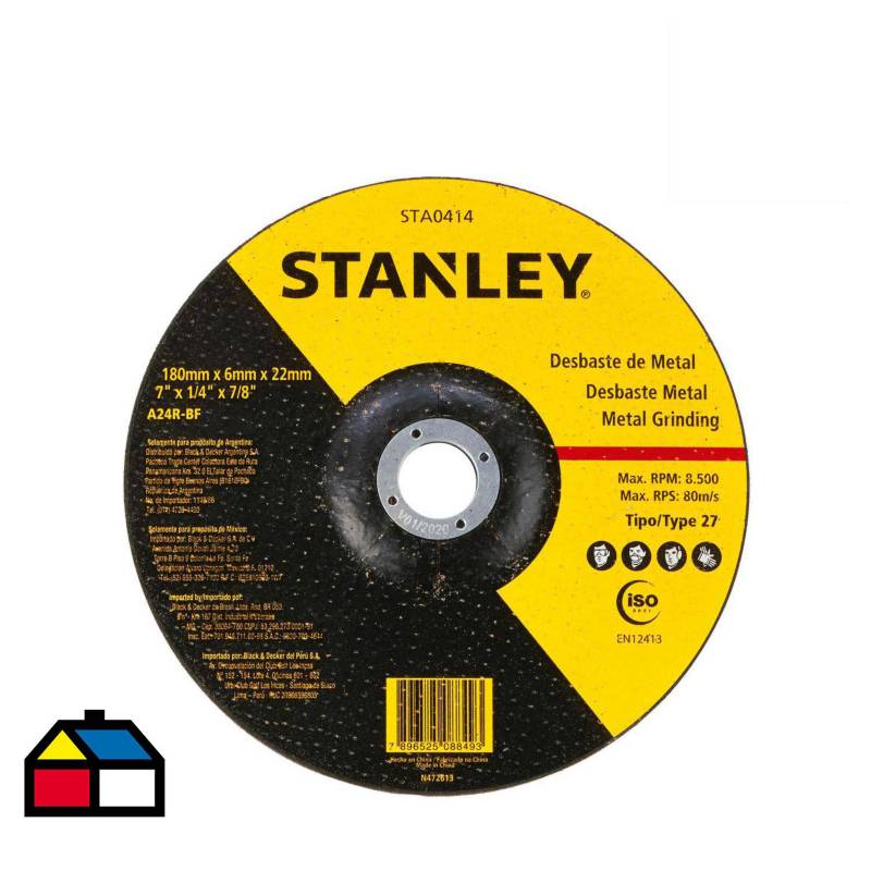 STANLEY - Disco desbaste 7" grano abrasivo
