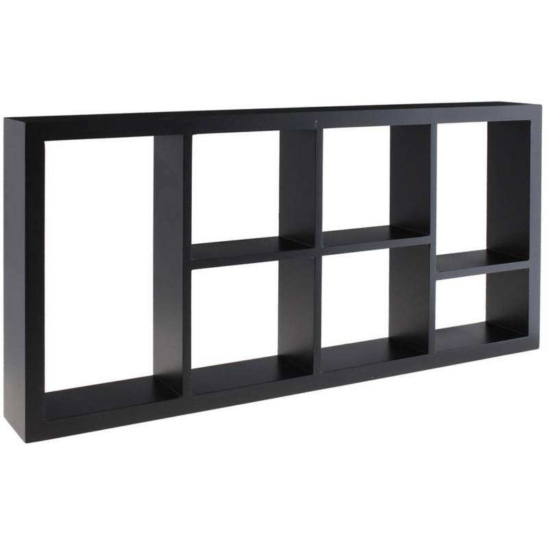 JUST HOME COLLECTION - Repisa rectangular de melamina 61x30x7,6 cm negro