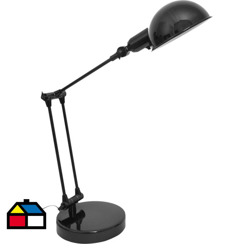 HOMY - Lámpara de escritorio Kansas negra 1 l E14 25 W