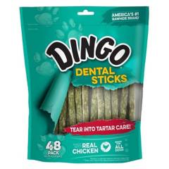 DINGO - Palitos masticables para perros pollo 48 unidades
