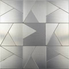 SENSO - Mosaico auto-instalable aluminio irregular 30X30 cm