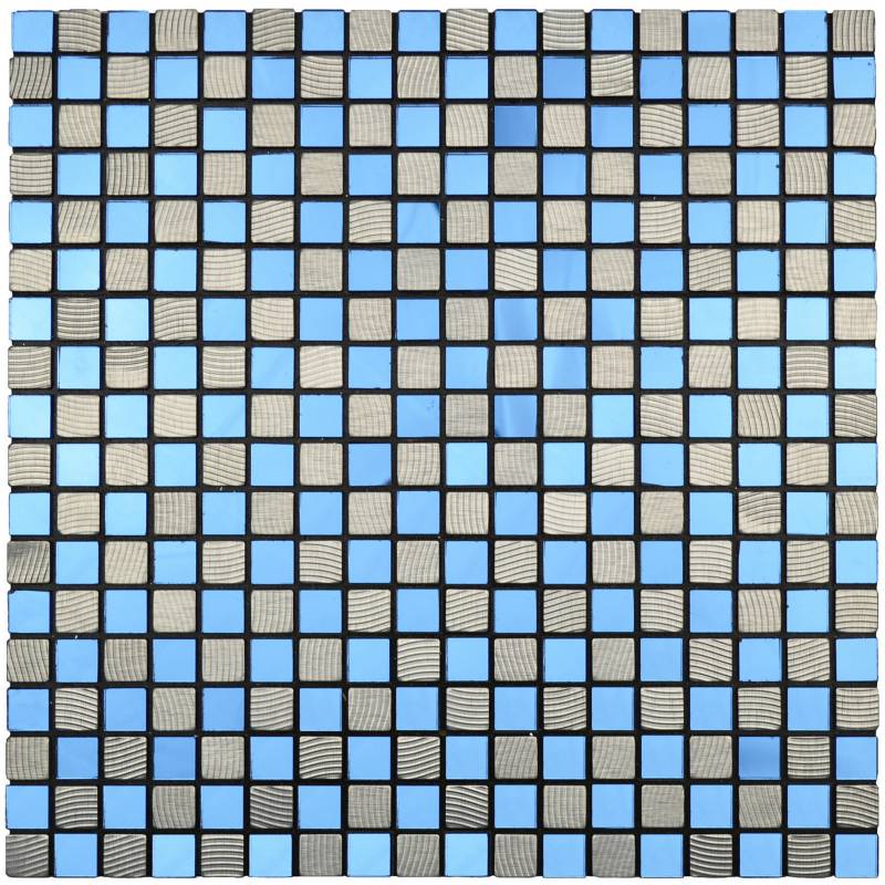 SENSO - Mosaico auto-instalable aluminio vidrio Depp azul 30X30 cm