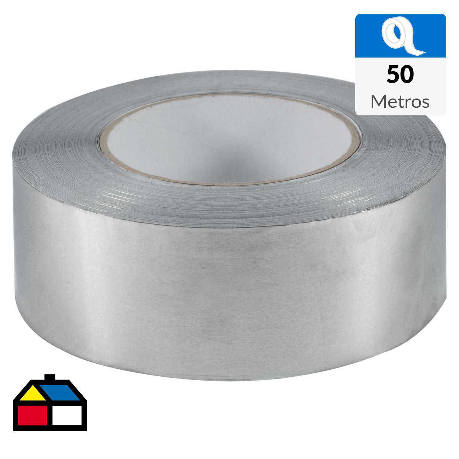 Cinta aluminio adhesiva 50 mm 50 m