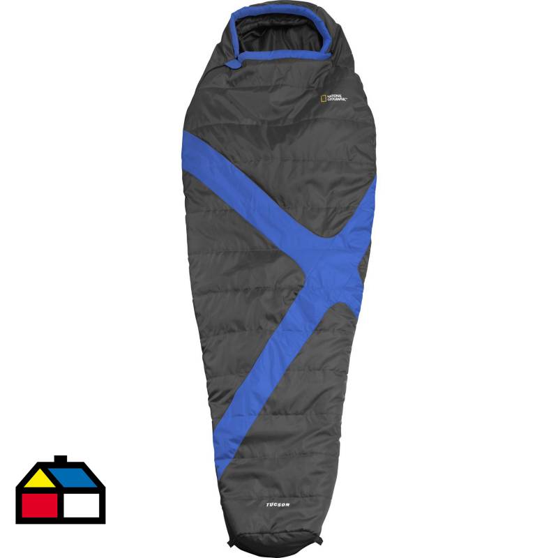 NATIONAL GEOGRAPHIC - Saco de dormir tipo momia poliéster azul