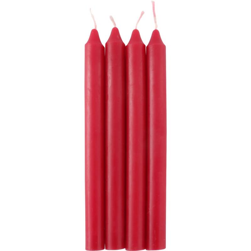 HOMY - Set de velas para candelabro frutilla 4 unidades rojo