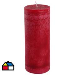HOMY - Vela pilar frutilla 20x7 cm rojo