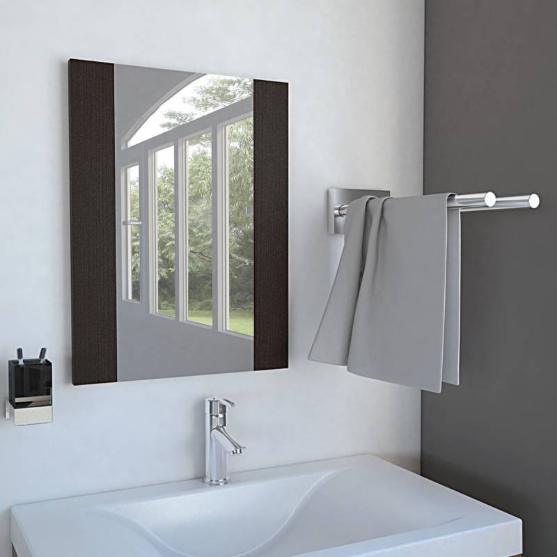 TUHOME - Espejo para baño 45x60x1,8 cm Wengue