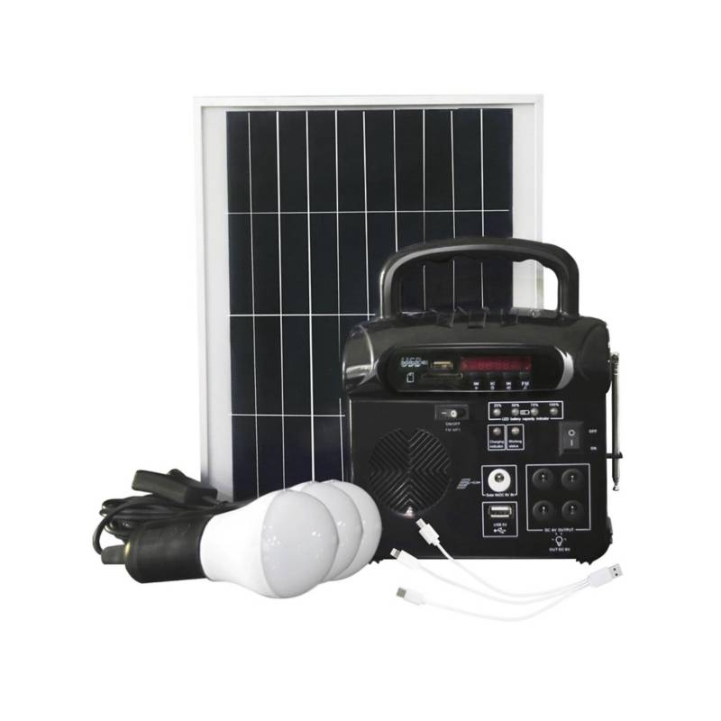 PARKSOLAR - Kit energía solar radio y ampolleta