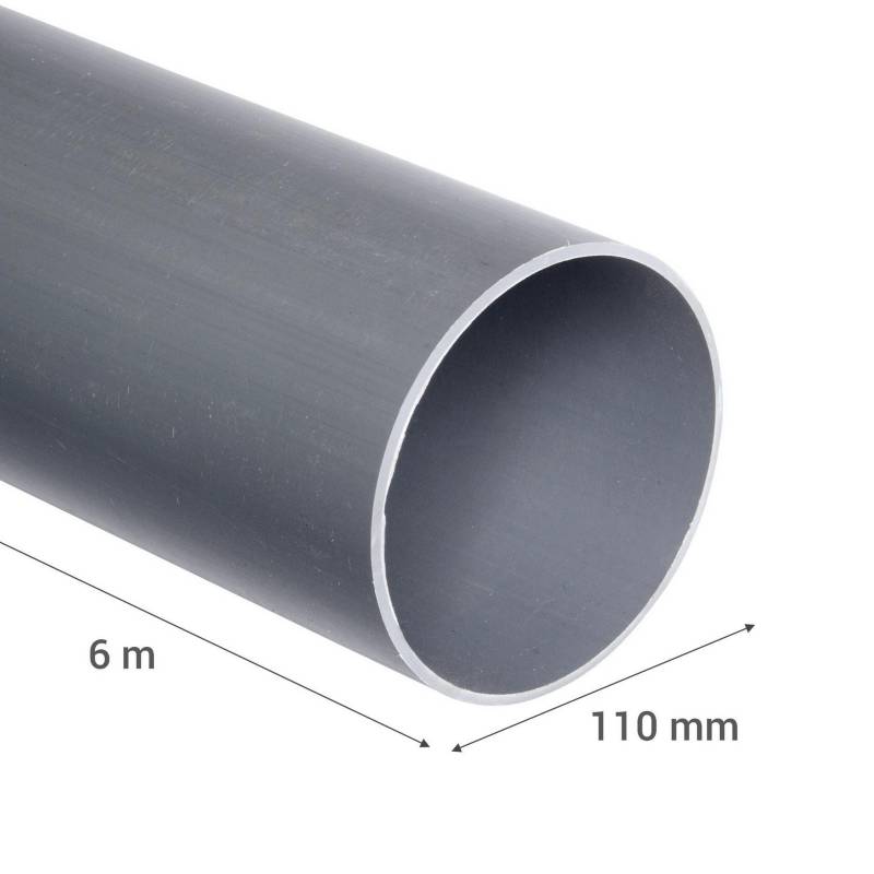 Tubo PVC-S Gris Cementar 110 mm x 6 metros - Ferretería Caperana