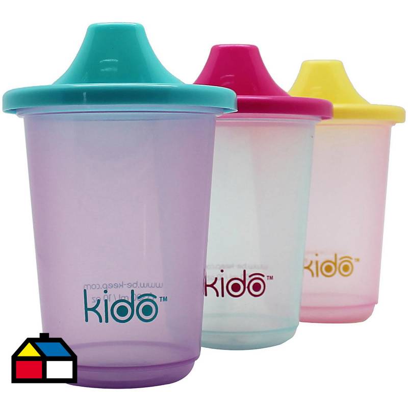 KIDO - Set de vasos reutilizables 3 unidades