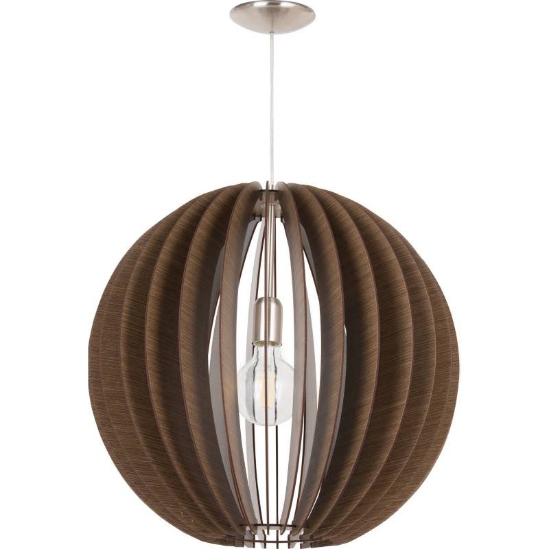 EGLO - Lámpara de colgar Acero y madera Cossano Café