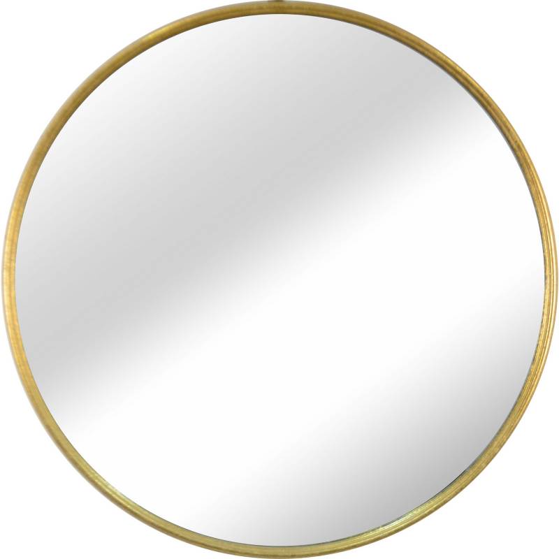 HOMY - Espejo redondo metálico dorado 71 cm