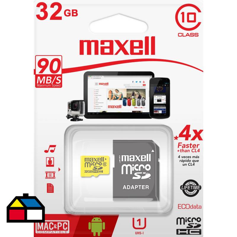 MAXELL - Micro Sd 32 Gb Cl10 Con Adaptador Uhs-1