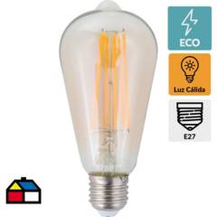 DAIRU - Ampolleta LED filamentos E27 6W luz cálida
