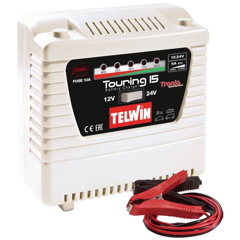 TELWIN - Cargador de batería 12/24V 9 A