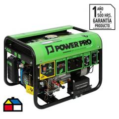 POWER PRO - Generador eléctrico a gas/gasolina 2.800W partida eléctrica