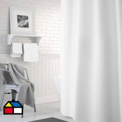 PALERMO - Forro para cortina baño PVC blanco 180x180 cm