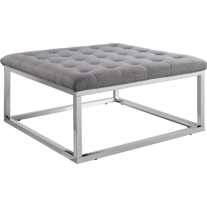 JUST HOME COLLECTION - Banqueta  87x87x44 cm metal gris