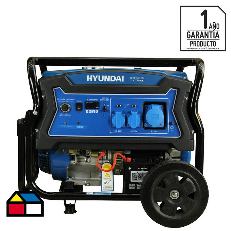 HYUNDAI - Generador eléctrico a gasolina 6500W
