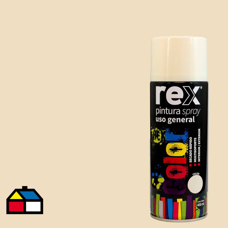 REX - Pintura spray general 400 ml blanco brillante