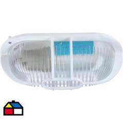 CONCEPT LIGHTING - Tortuga ovalada plástica/vidrio blanca