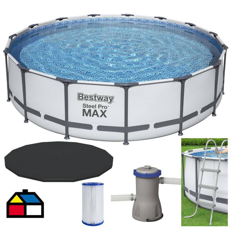 BESTWAY - Combo piscina estructural 457x107 cm + bomba 800 gl